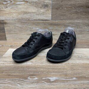 Ecco Cayla Black Leather Lace Up Sneakers Women's Size EU 42